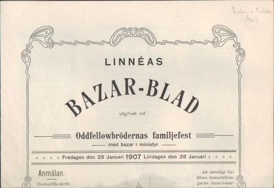 Linnéas bazar-blad. Utgifvet vid…