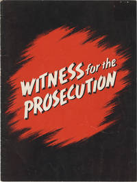 Witness for the Prosecution (Original program for the 1954 Broadway stage production)