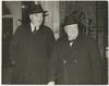 An original wartime press photograph of British Prime Minister Winston S. Churchill and Australian Prime Minister Robert Menzies at 10 Downing Street in February 1941, reportedly the first image captured of the two men together