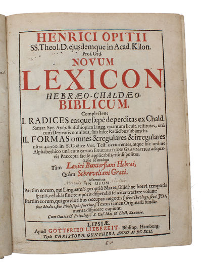 Novum lexicon hebraeo-chaldaeo-biblicum. (photo 2)