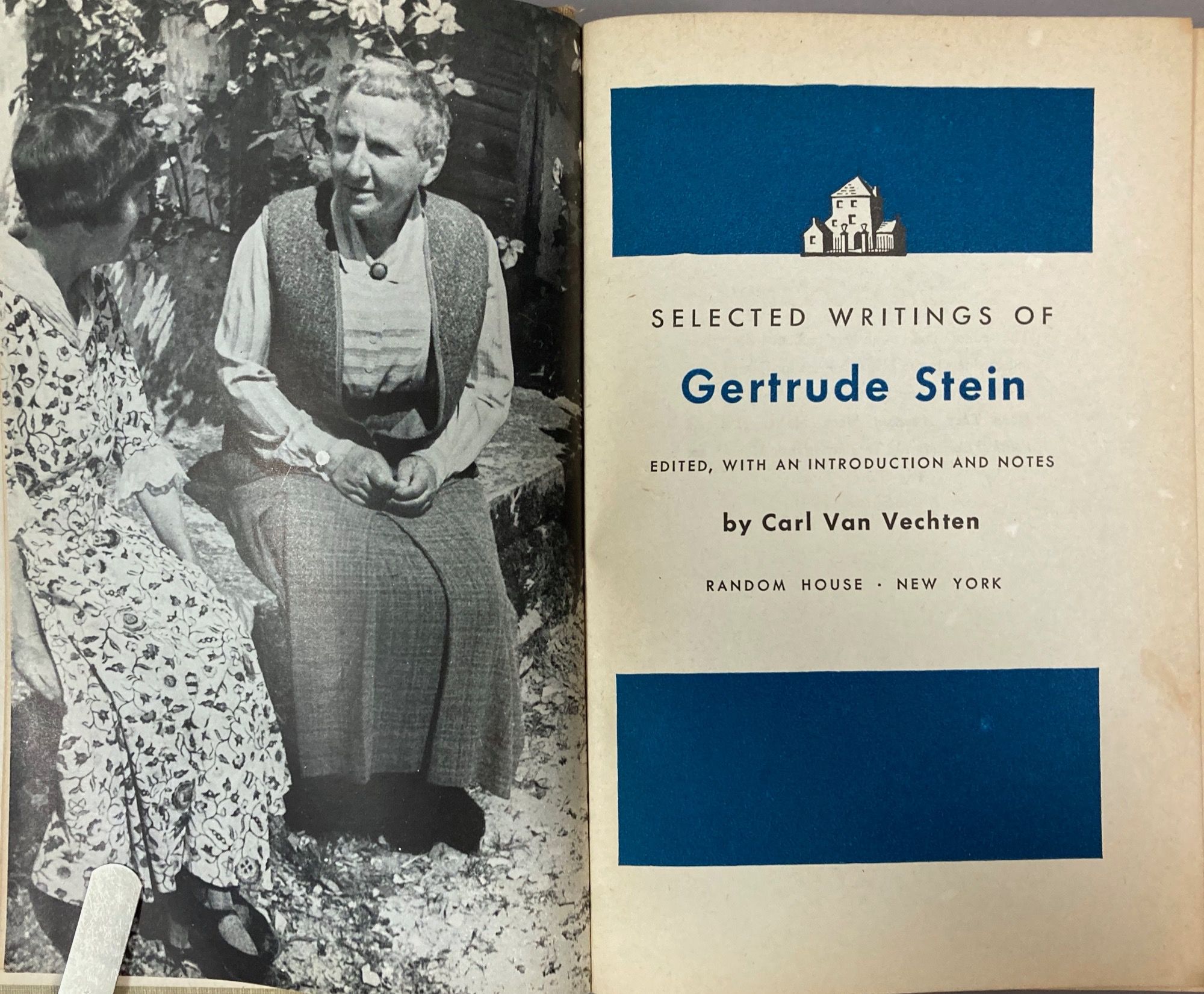 Selected Writings of Gertrude Stein, Edited with an Introduction and Notes by Carl van Vechten by Stein, Gertrude | Hardcover | 1946 | Random House | Biblio Selected Writings of Gertrude Stein, Edited with an Introduction and Notes by Carl van Vechten by Stein, Gertrude | Hardcover | 1946 | Random House | Biblio