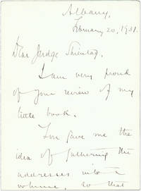 Autograph Letter, Signed, Albany, February 20, 1931 by Bernard Benjamin N; Shientag
- 1931
- from The Lawbook Exchange Ltd (SKU: 71449)
