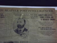 The Seattle Post-Intelligencer... Largest Ship Afloat Strikes Iceberg and is reported Sinking....