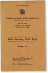 Rules Governing Work Relief, November, 1931