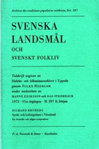 Svenska landsmål och svenskt folkliv. Tidskrift…