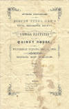 Seventh Anniversary... Social Festival at the Quincy House, Wednesday Evening, Dec. 11, 1950. Bill of Fare
