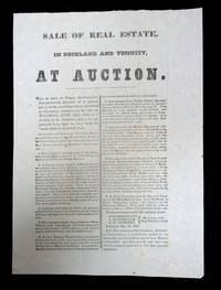 Broadside - Sale of Real Estate Notice, In Rockland