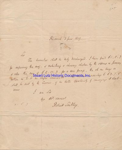 Southey Pays To Repair His Home, Greta Hall