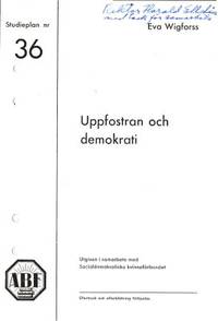 Uppfostran och demokrati.