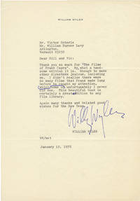 cover of Original typed letter signed from William Wyler to Victor Scherle and Bill Levy