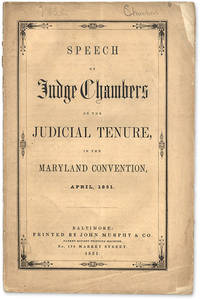 Speech of Judge Chambers on the Judicial Tenure In the Maryland..