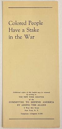image of Colored people have a stake in the war