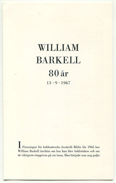 William Barkell 80 år 13.9.1967.