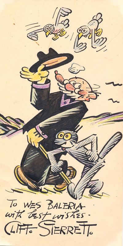 Original Cartoon Sketch Signed