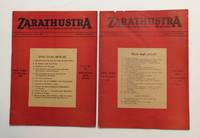 image of Zarathustra. Vol. 1, nos. 3 and 6 (two issues, Sept. 15 and Dec. 15, 1925)