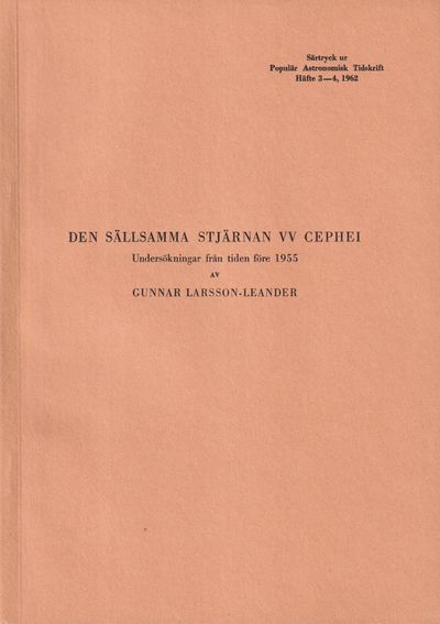 Den sällsamma stjärnan VV Cephei. Undersökningar…