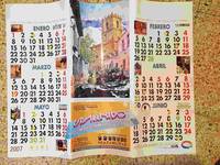 cover of Triptico Calendario 2007: editado por Espalllardo. Por un lado sale una ilustracion del Puente Carlos sobre el rio Moldava y en la otra cara Iglesia de Sta. Maria de la Asuncion (Jorquera)