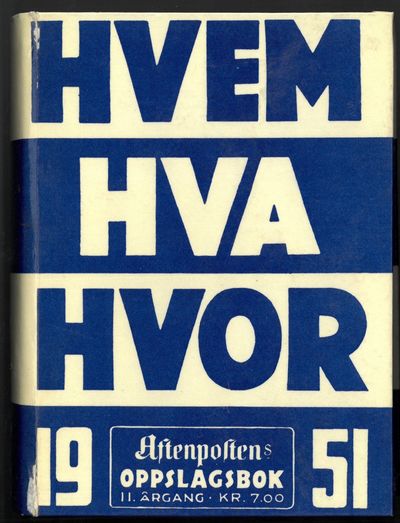 Aftenpostens opplagsbok. 11. årgang 1951.
