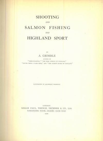 Shooting and salmon fishing and highland sport. Illustrated by Archibald Thorburn. (photo 1)