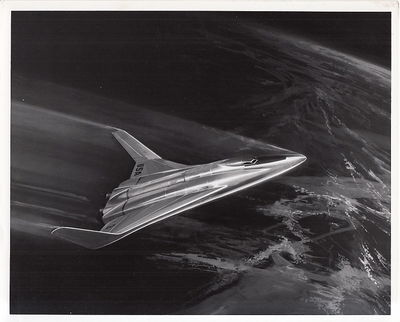 [Artist’s concept of an orbiter space shuttle…
