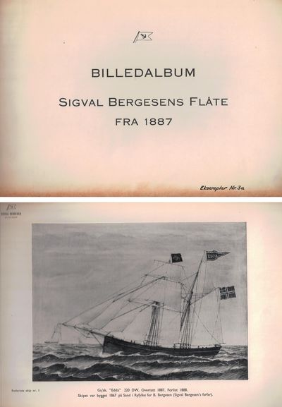 Billedalbum. Sigval Bergesens flåte fra 1887.…