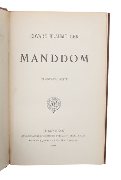 Manddom. Blandede Digte. (photo 3)