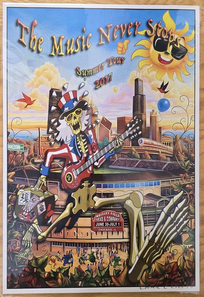 Dead and Company - 2017 - Summer Tour - Lot Poster - Chicago, Il. Jun 30 - Jul 1 2017