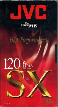 JVC T-120 SX Premium Quality 6-hour EP VHS Video Cassette Tape - 6 hours in EP mode