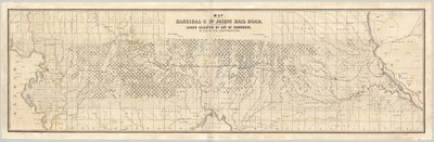 Map of the Hannibal & St. Joseph Rail Road, Designating Lands granted by Act of Congress, to Aid in its Construction
