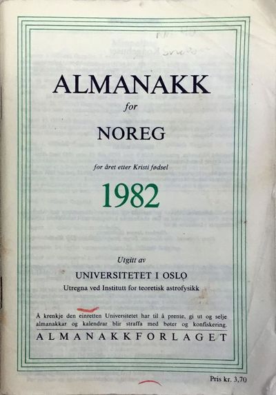 For året etter Kristi Fødsel 1982. Utrekna ved…