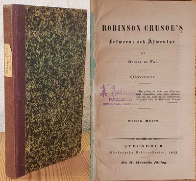 Robinson Crusoe's lefwerne och äfwentyr.