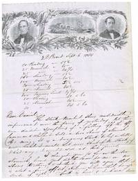 1844 stampless illustrated letter sheet for Henry Clay & Frelinghuysen campaign against the...