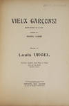 Vieux Garçons! Opéra-Comique en un acte Poème de Michel Carré ... [Piano-vocal score]