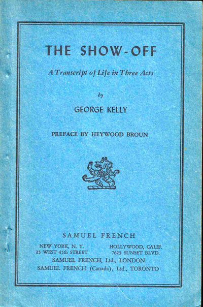 NY: Samuel French, 1924. Paperback. Very good. Paperback. 130pp. Tanned overall, foxing to prelims a...