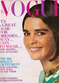 cover of VOGUE March 1970. ALI McGRAW. INTERVIEWS: ANDY WARHOL, FEDERICO FELLINI