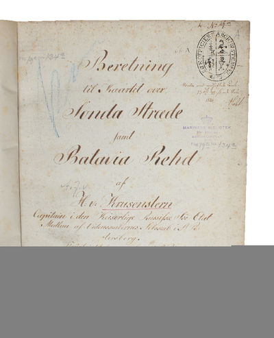 Beretning til Kaartet over Sonda Stræde samt Batavia Rehd (Translated from the French: "Mémoire sur une carte du détroit de la Sonde et de la rade de Batavia" - [DANISH MANUSCRIPT TRANSLATION OF KRUSENSTERN'S "STRAIT OF SUNDA", INCLUDING THE MAP] (photo 3)