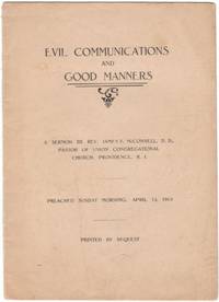 1913 Rhode Island Ephemera Evil Communications and Good Manners