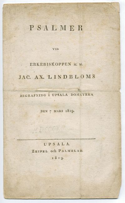 Psalmer vid erkebiskoppen m.m. Jac. Ax. Lindbloms…