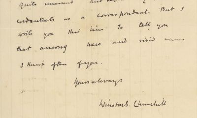 The POW Love Letter of Winston Churchill, Written from Prison in South Africa During the Boer War to His First Love, Pamela Plowden: ""I think often of you. Yours, always, Winston S. Churchill""