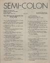 SEMI-COLON Vol. 1 No. 6