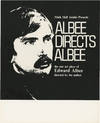 Albee Directs Albee (Original poster for The One Act Plays of Edward Albee | Directed by the Author | Presented by Mark Hall Amitin as a forty week international tour in 1978-1979)