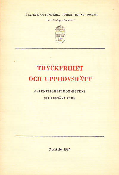 Tryckfrihet och upphovsrätt.…