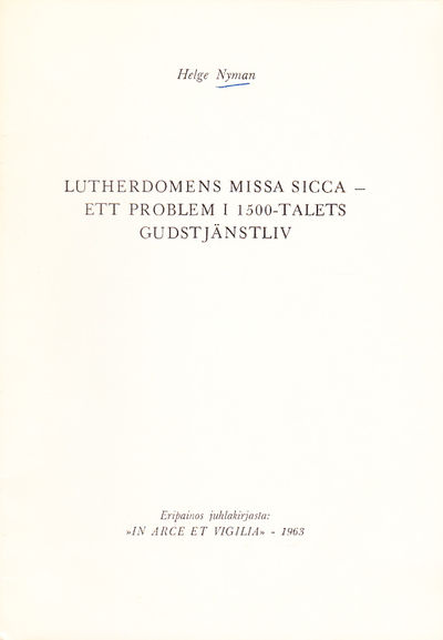 Lutherdomes Missa Sicca - ett problem i…