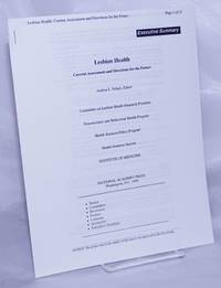 image of Lesbian Health: current assessment and directions for the future; executive summary