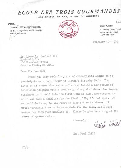Two typed letters signed, dated February 10 and April 6, 1979