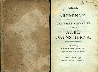 Försök til äreminne, öfver fordom…