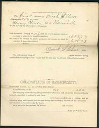 Documents Legal (Administrator's Account):  The Final Account of Orrick S. Chase Administrator of the estate of Henry Chase late of Harwich in the County of Barnstable, Deceased:.