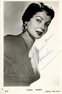 image of Photograph of Gaby André (1920-1972) . Signed