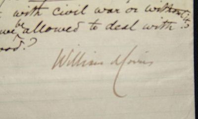 Orig. handwritten and signed manuscript for "Notes on Matters Parliamentary." 4 pp. 4to. - [ORIGINAL MANUSCRIPT] (photo 3)