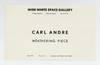 Carl Andre: Weathering Piece ([22 April-6 May] 1971)